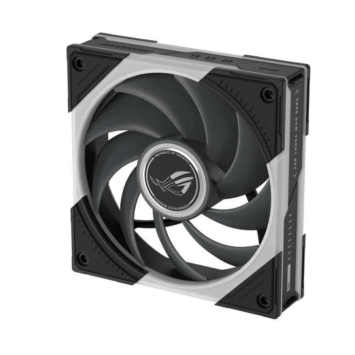 ROG Eurux GR120 ARGB Fan Black top down view showing the LCP fan blade