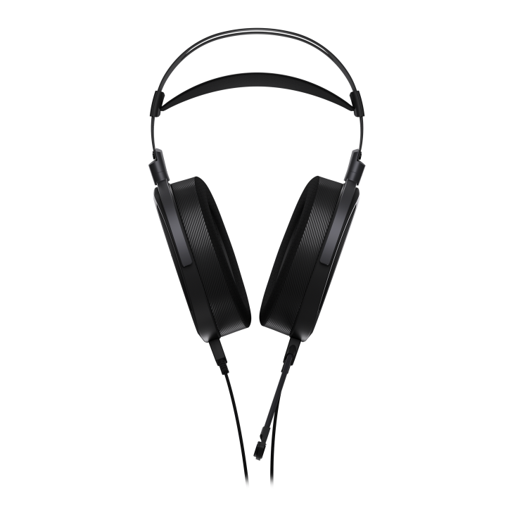 The front view of ROG Kithara open-back hifi gaming headset with planar magnetic drivers