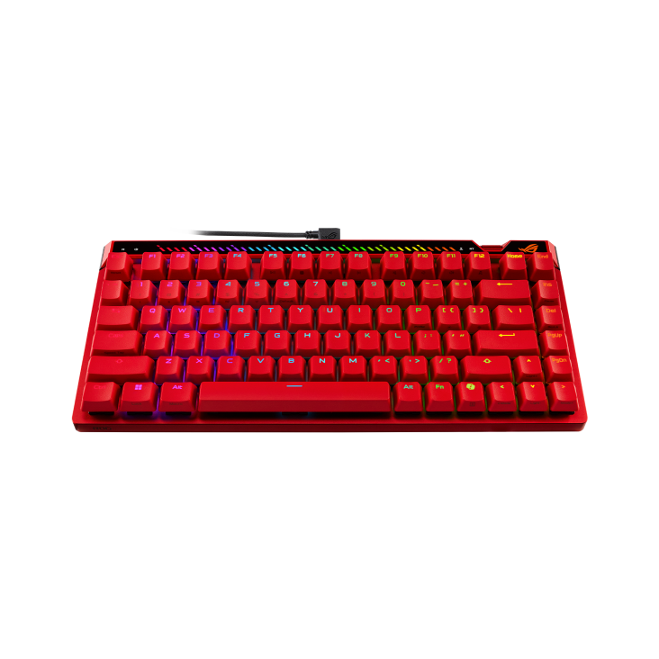 ROG Falchion Ace 75 HE Lava Red slant front view
