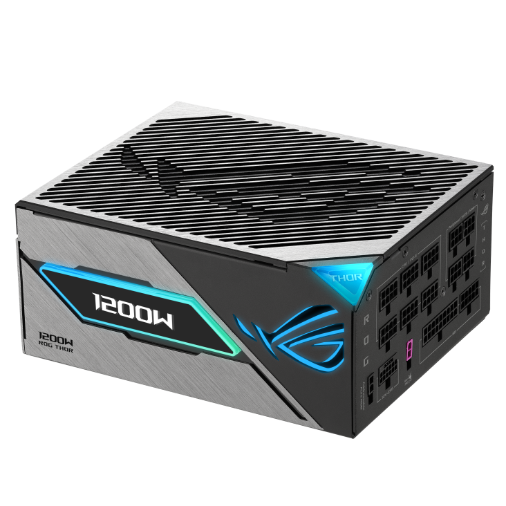 ROG Thor 1200W Platinum III with ROG Equalizer top-down angle
