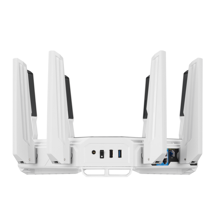 GT-BE96 AI back view, shoing I/O ports