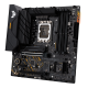 TUF GAMING B660M-PLUS D4 front view, 45 degrees