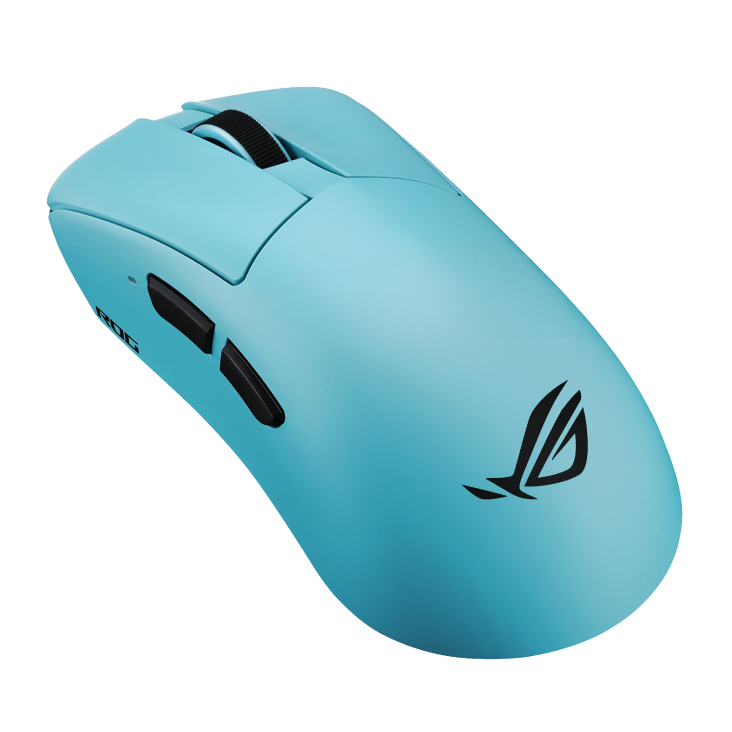 Gladius IV Ace Aqua BLue from a angled side view perspective