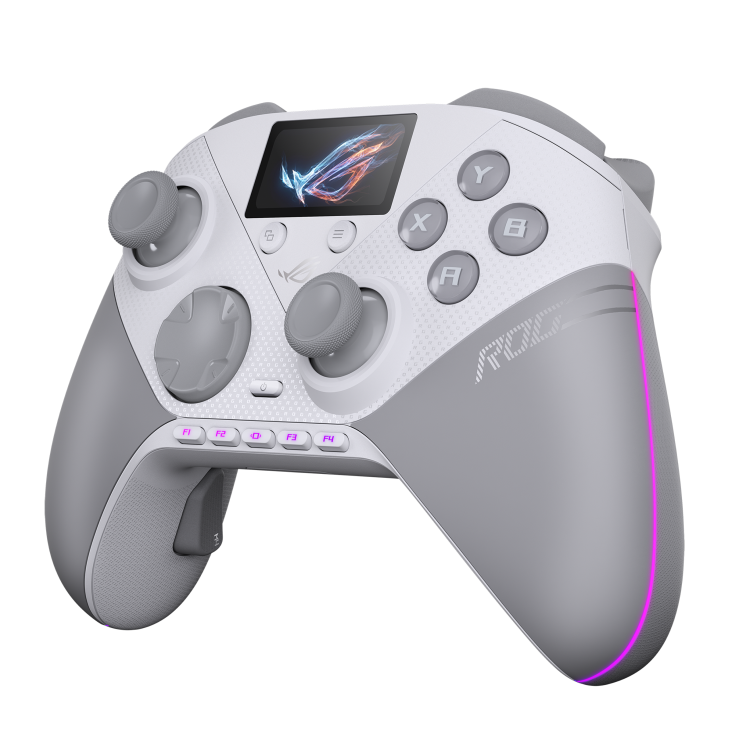 ROG Raikiri II Pro PC White angled view from right