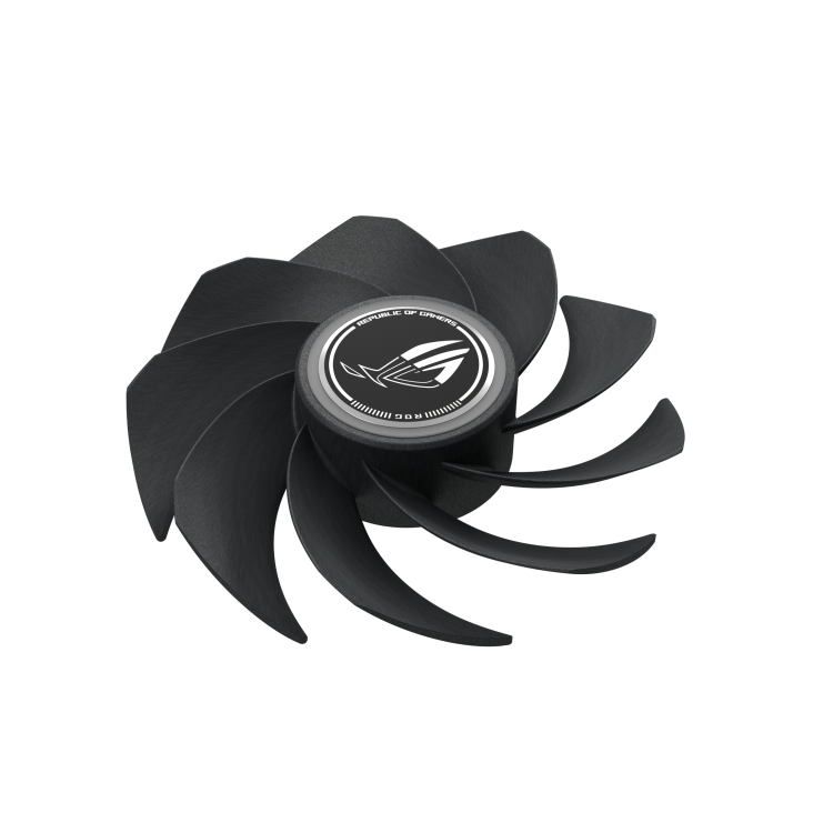 Focus shot of ROG Eurux GR120 ARGB Fan LCP reverse blade