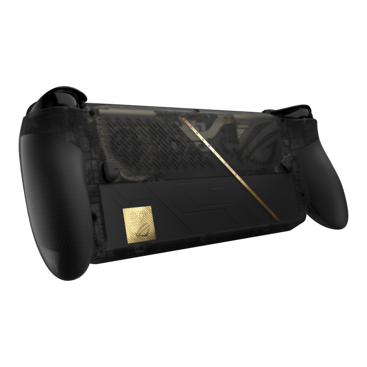 06_ROG Xbox Ally X20 Bundle angled view from the rear, tilting at 45 degrees