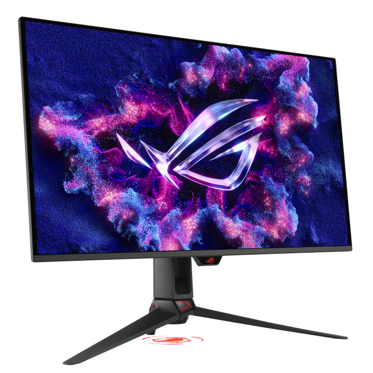 ROG Swift OLED PG32UCDM3 front view to the right tilted 45 degrees
