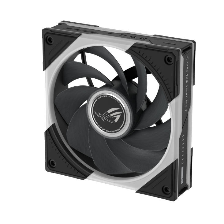 ROG Eurux GR120 ARGB Fan reverse blade Black top down view showing the LCP fan blade