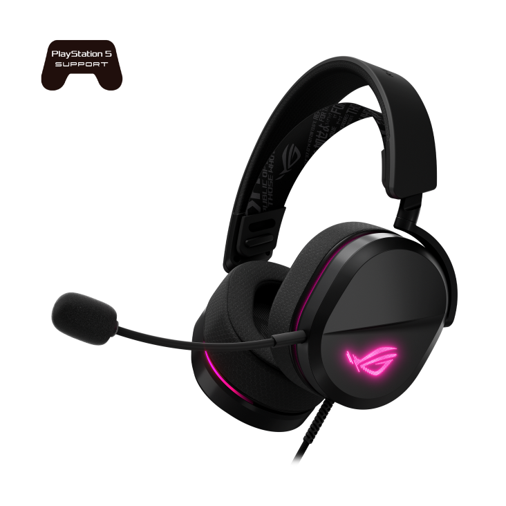 ROG Pelta Core Gaming Headset_A front view angled from right
