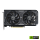 Front side of the ASUS Dual GeForce RTX 3060 Ti OC edition graphics card with NVIDIA logo