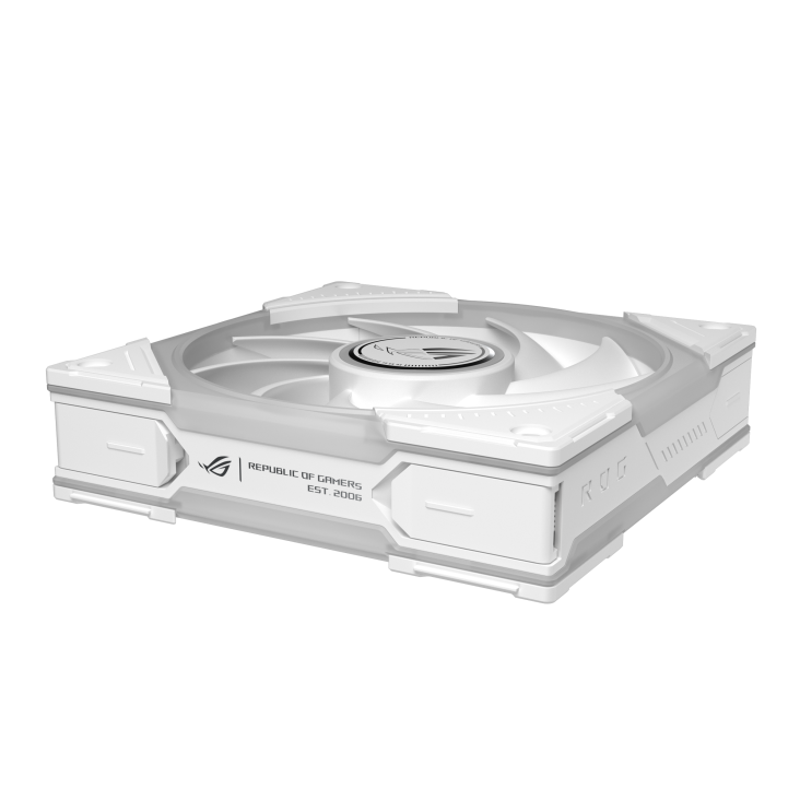 ROG Eurux GR120 ARGB Fan reverse blade White side angle view