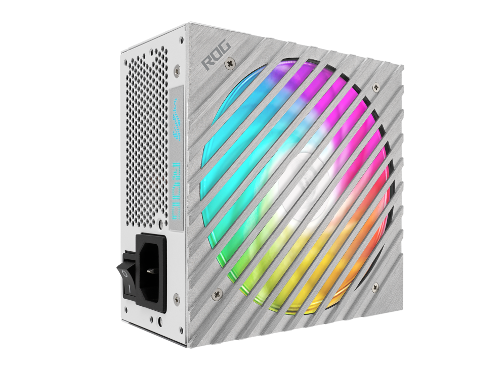 ROG Loki ARGB fan with rainbow lighting effect