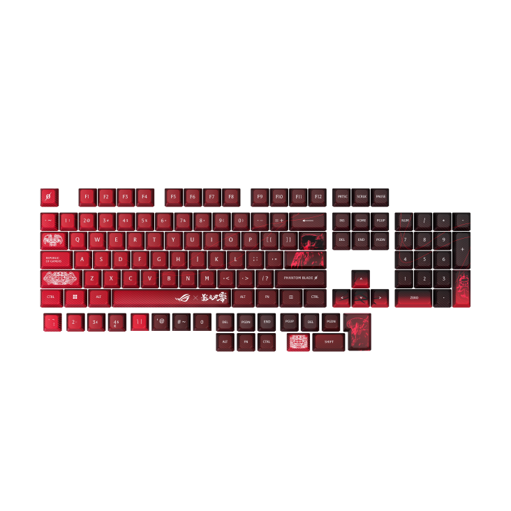 ROG Keycap Set Phantom Blade Zero Edition: ROG Keycap Set Phantom Blade Zero Edition front view