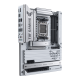 TUF GAMING B850-BTF WIFI W front view, 90 degrees, with I/O ports
