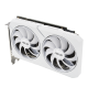 ASUS Dual GeForce RTX 3060 8GB White Edition graphics card, angled forward view