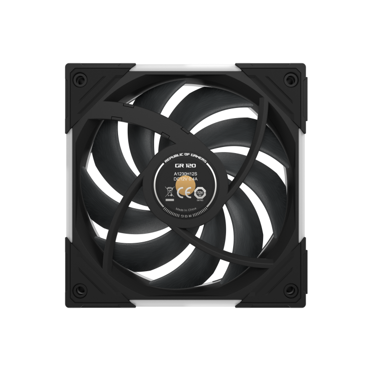 ROG Eurux GR120 ARGB Fan reverse blade Black rear view
