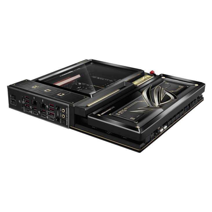ROG CROSSHAIR X870E EDITION 20 I/O ports closeup
