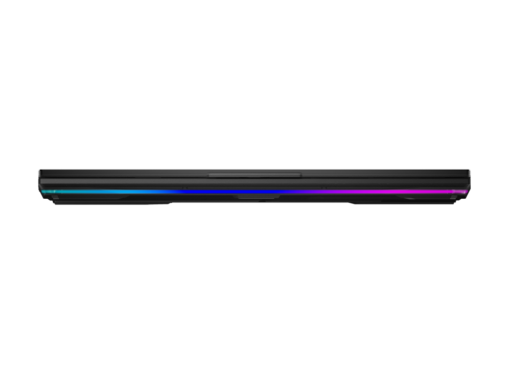 Front side of the Strix SCAR 17 with RGB lightbar visible