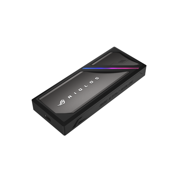 ROG Strix Aiolos front view, tilted to right 60 degrees