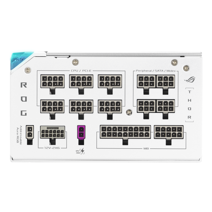ROG Thor 1200W Platinum III White Edition with ROG Equalizer connectors