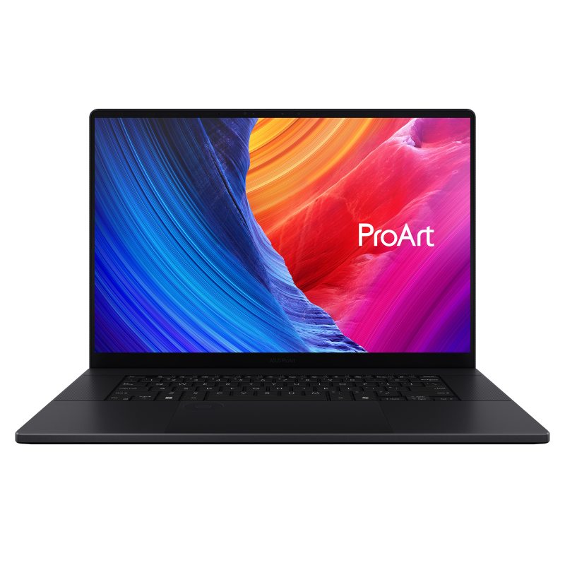 Nano Black ProArt P16 display opened from the front view.