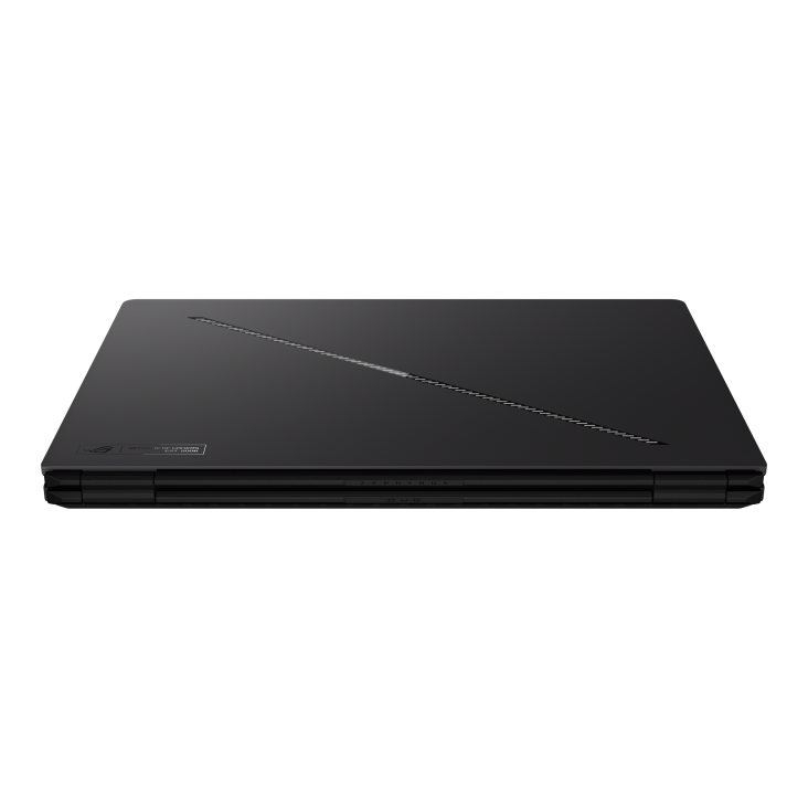 36_Back view of ROG Zephyrus DUO 16 (2026), with emphasis on the Slash Lighting