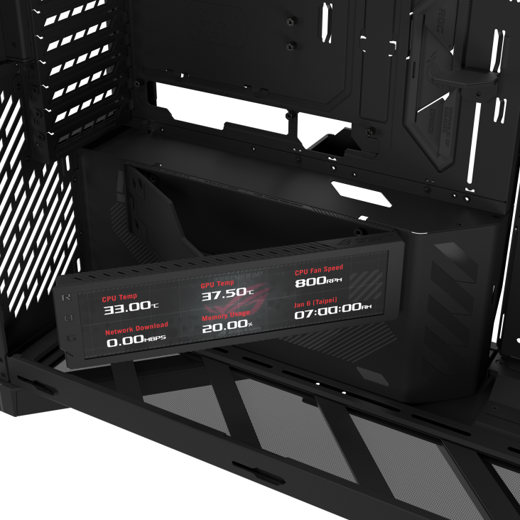 ROG Cronox Dual TG Black hinged LCD screen