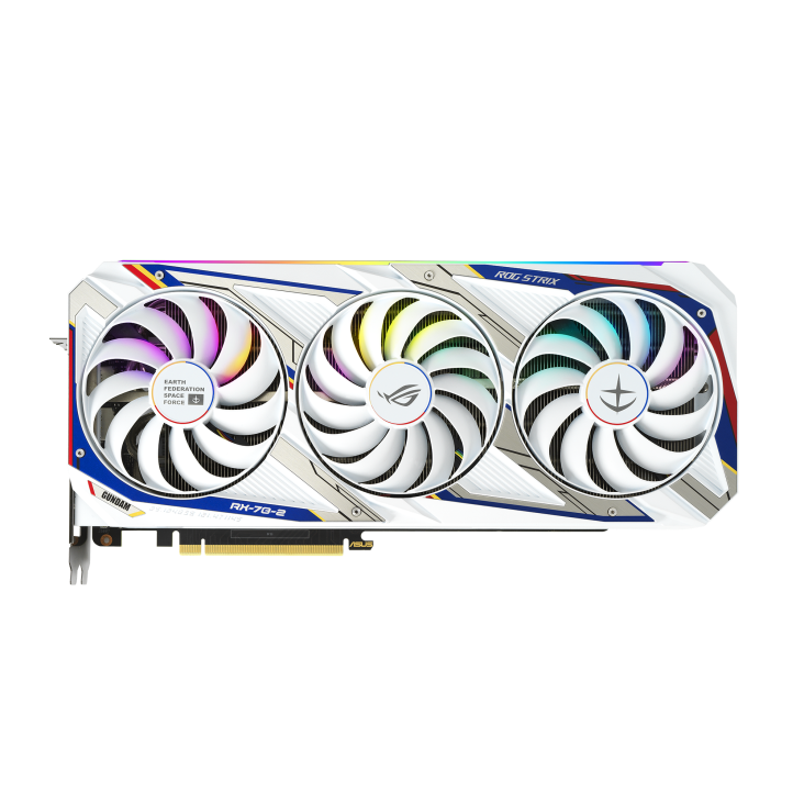 ROG-STRIX-GeForce-RTX-3080-GUNDAM-EDITION graphics card, front view