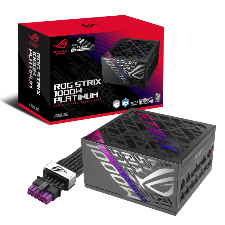 ROG Strix 1000W Platinum and its colorbox+PSU
