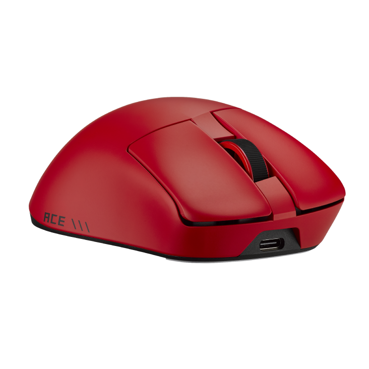 Gladius IV Ace Lava Red from an angled frontal view perspective