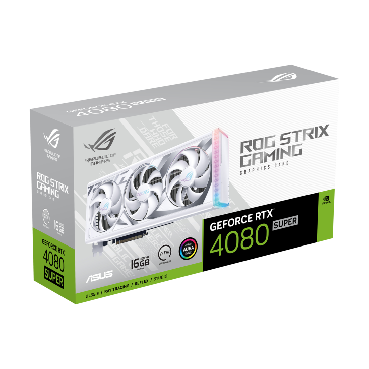 ROG Strix GeForce RTX 4080 SUPER White packaging