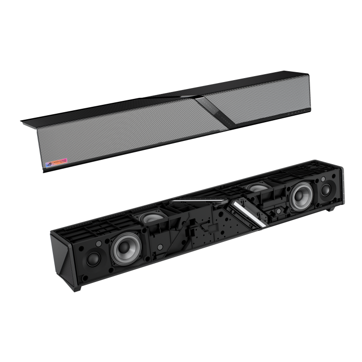 ROG Gjallar PC gaming soundbar internal architecture view
