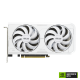 Front side of the ASUS Dual GeForce RTX 3060 Ti White OC edition graphics card with NVIDIA logo