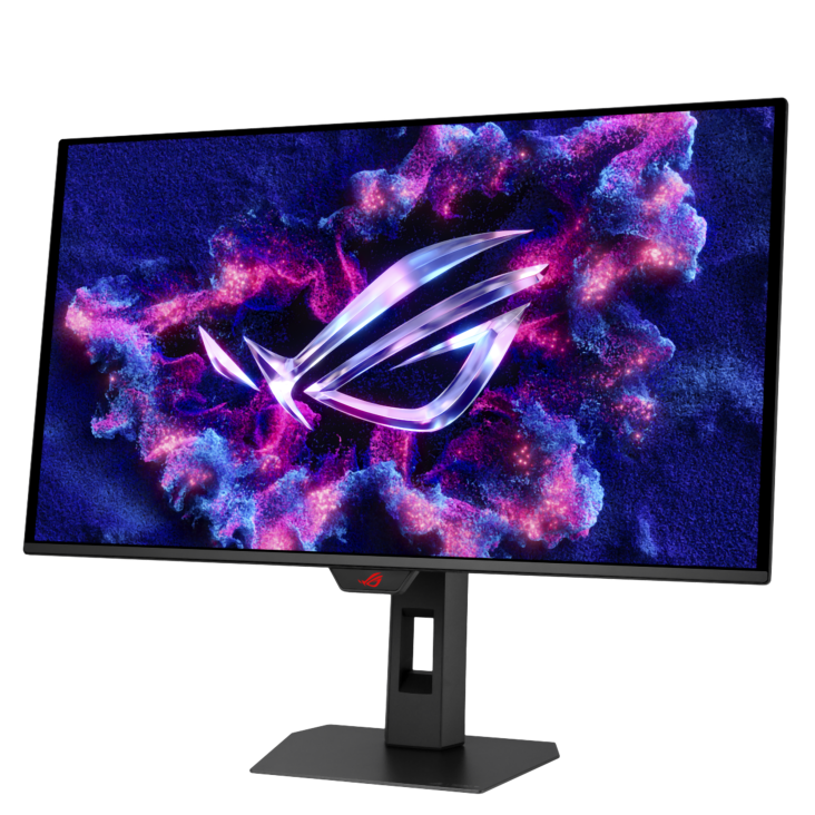 ROG Strix OLED XG27ACDMSR front view to the left tilted 45 degrees