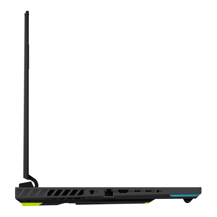 Profile view of the left side of the strix g16