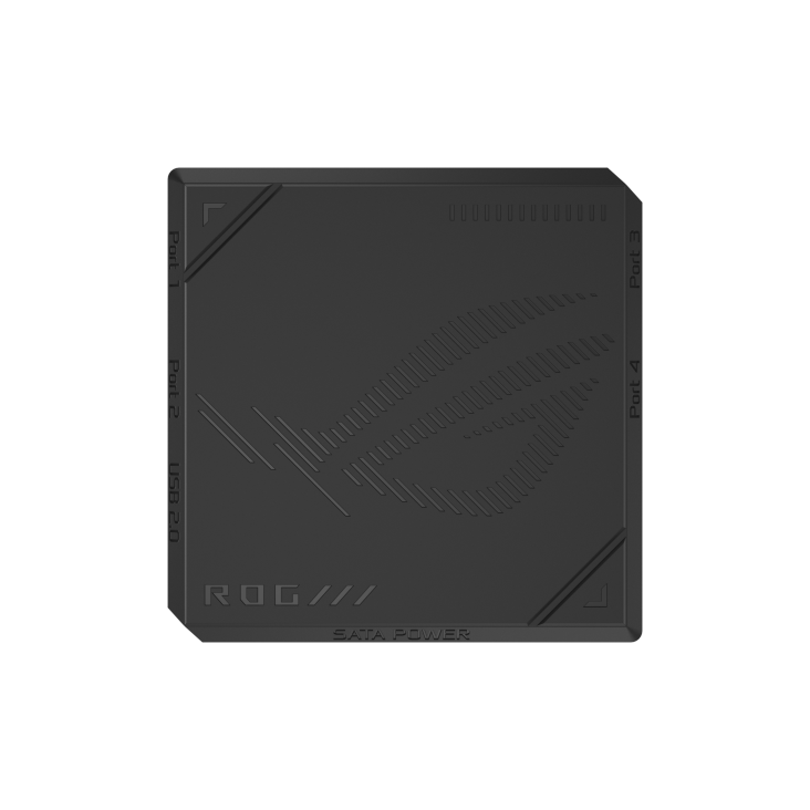 ROG GR120 ARGB PWM Fan hub black front view