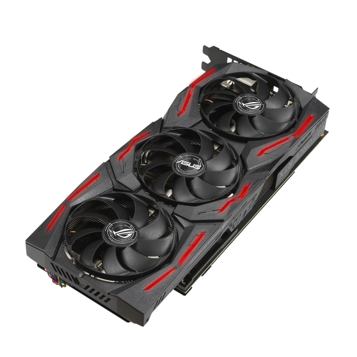 ROG-STRIX-RTX2060-O6G-EVO-V2-GAMING graphics card, front angled view