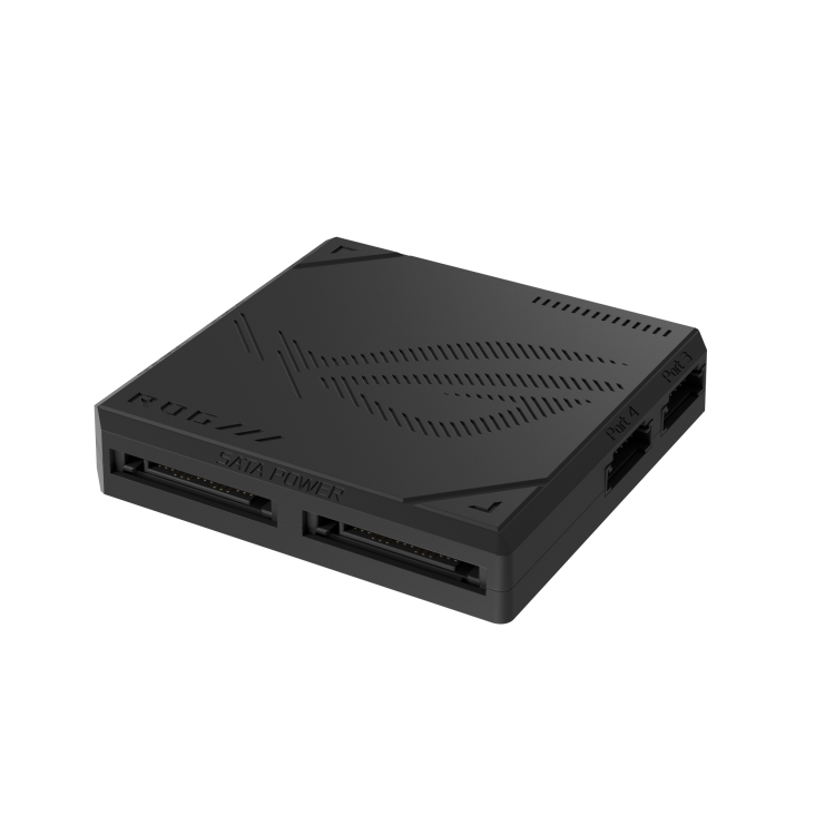 ROG GR120 ARGB PWM Fan hub black SATA port