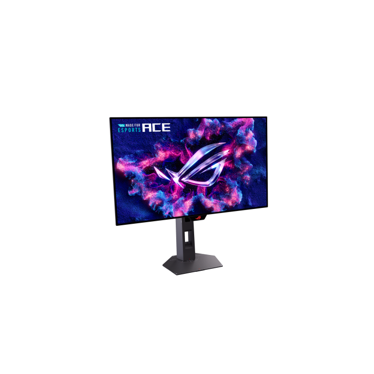 ROG Strix OLED XG259QWPG Ace front view tilted 45 degrees to the right