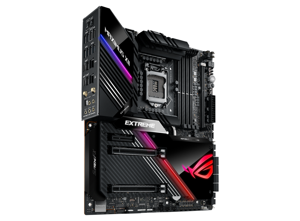 ROG MAXIMUS XII EXTREME angled view from left