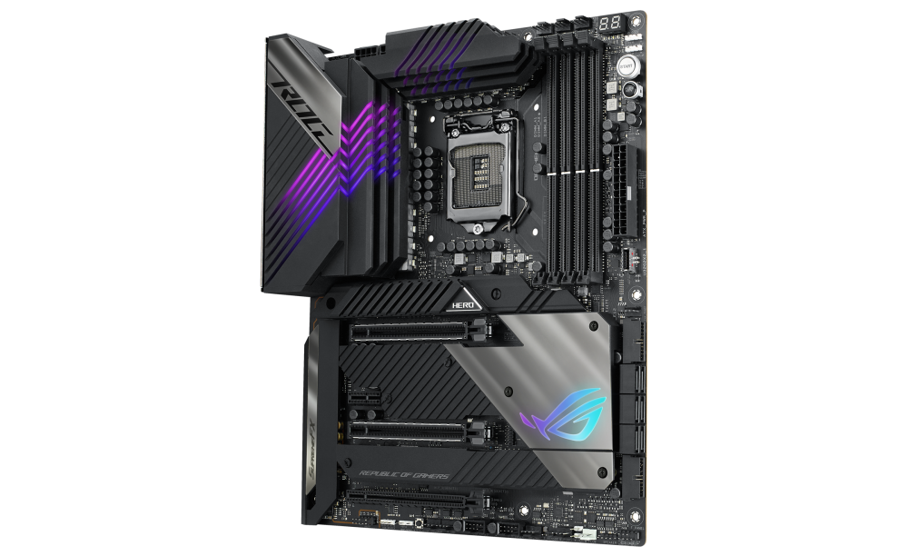 ROG MAXIMUS XIII HERO angled view from right