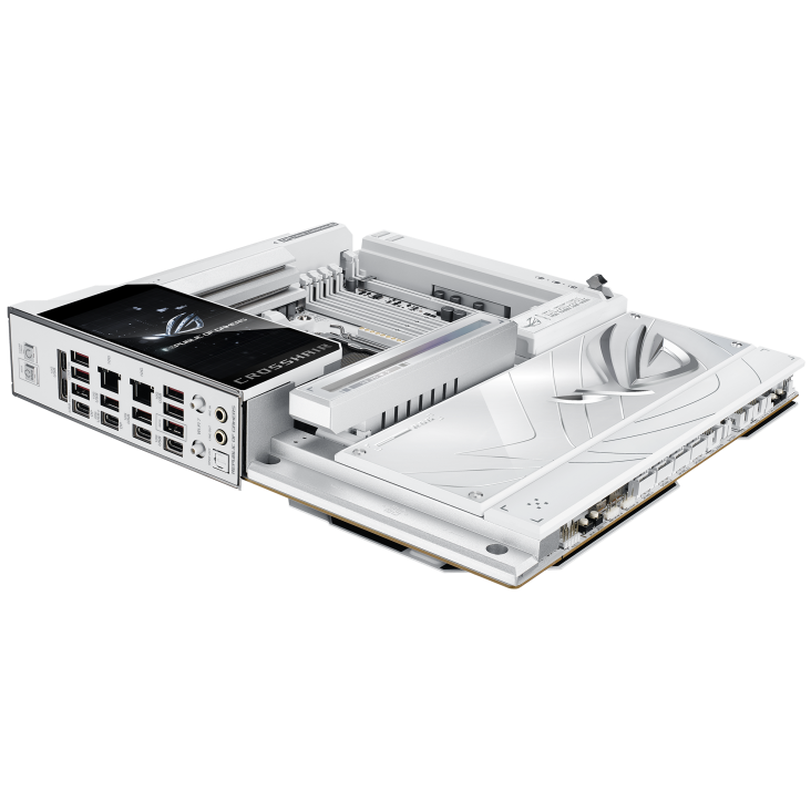 ROG Crosshair X870E Glacial rear view