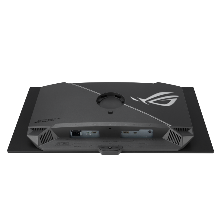 ROG Strix OLED XG27ACDMS IO ports highlight