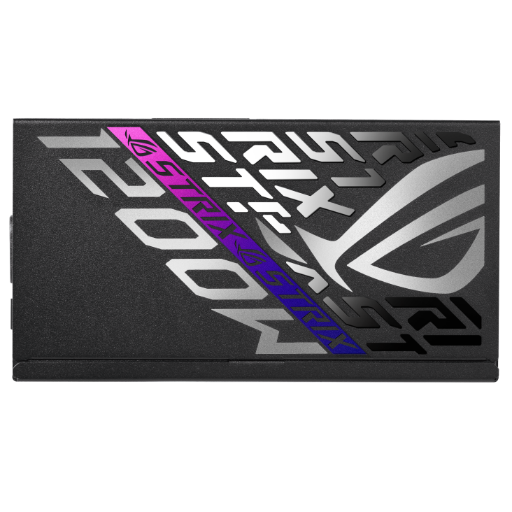 ROG Strix 1200W Platinum with ROG Equalizer right side with strix sticker