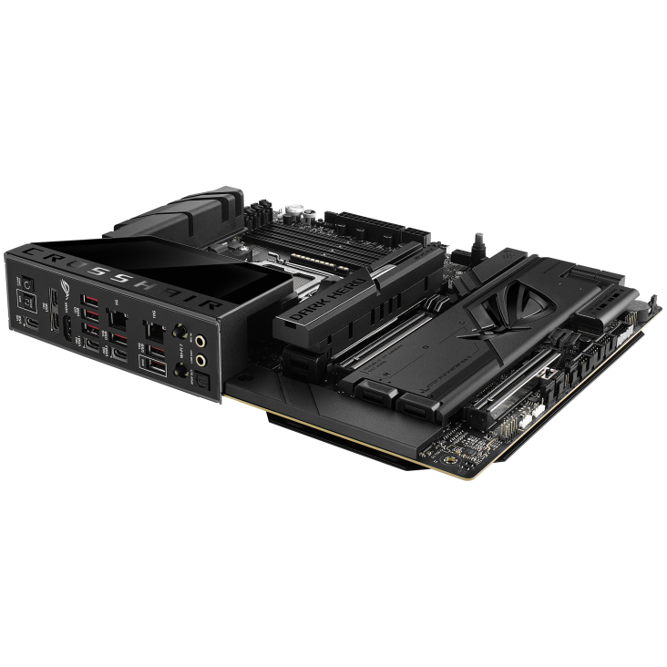 ROG Crosshair X870E Dark Hero rear view