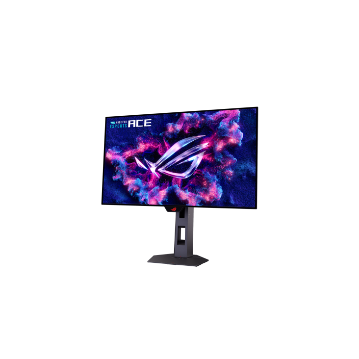 ROG Strix OLED XG259QWPG Ace front view tilted 45 degrees to the left