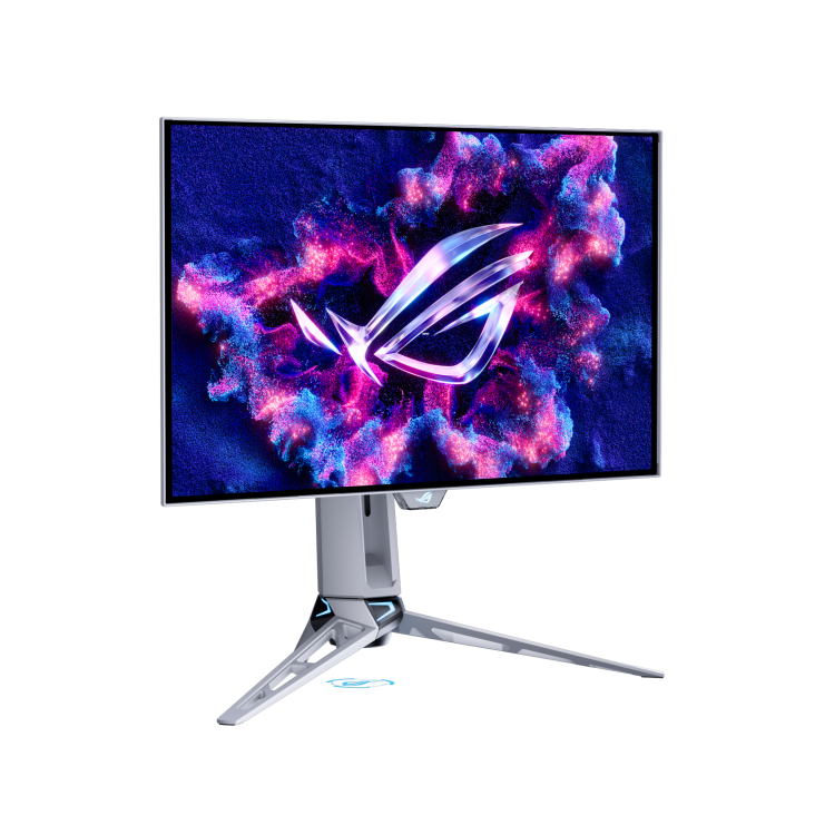 ROG Swift OLED PG27AQWP-W front view to the right tilted 45 degrees