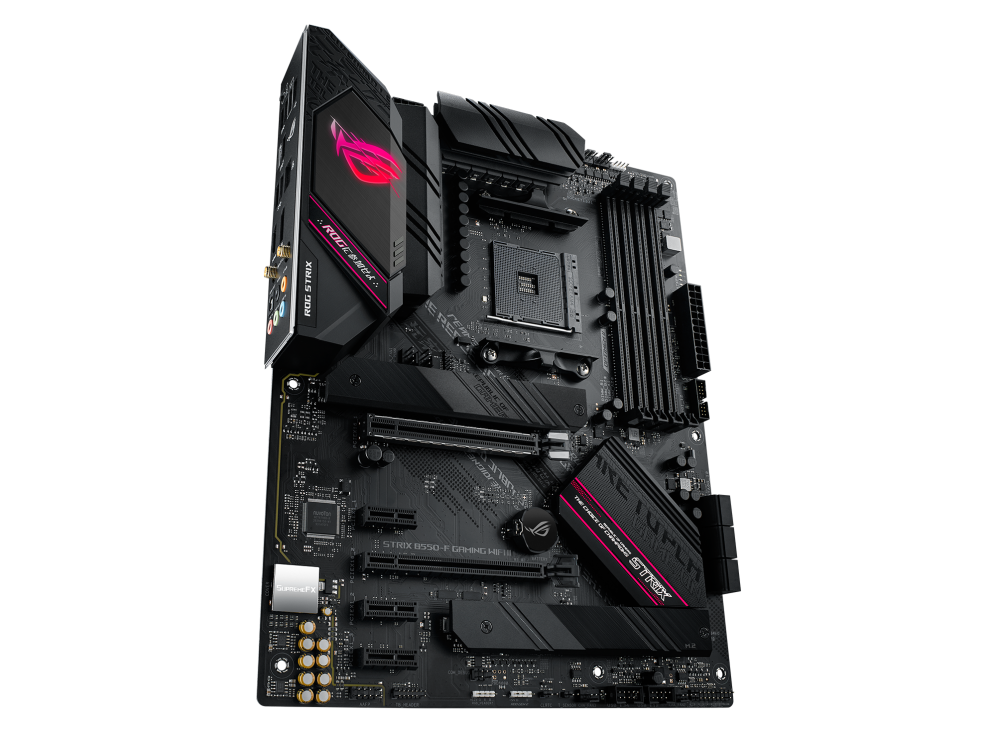 ROG STRIX B550-F GAMING WIFI II angled view from left