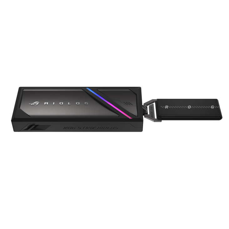 ROG Strix Aiolos front side view with braided strap 