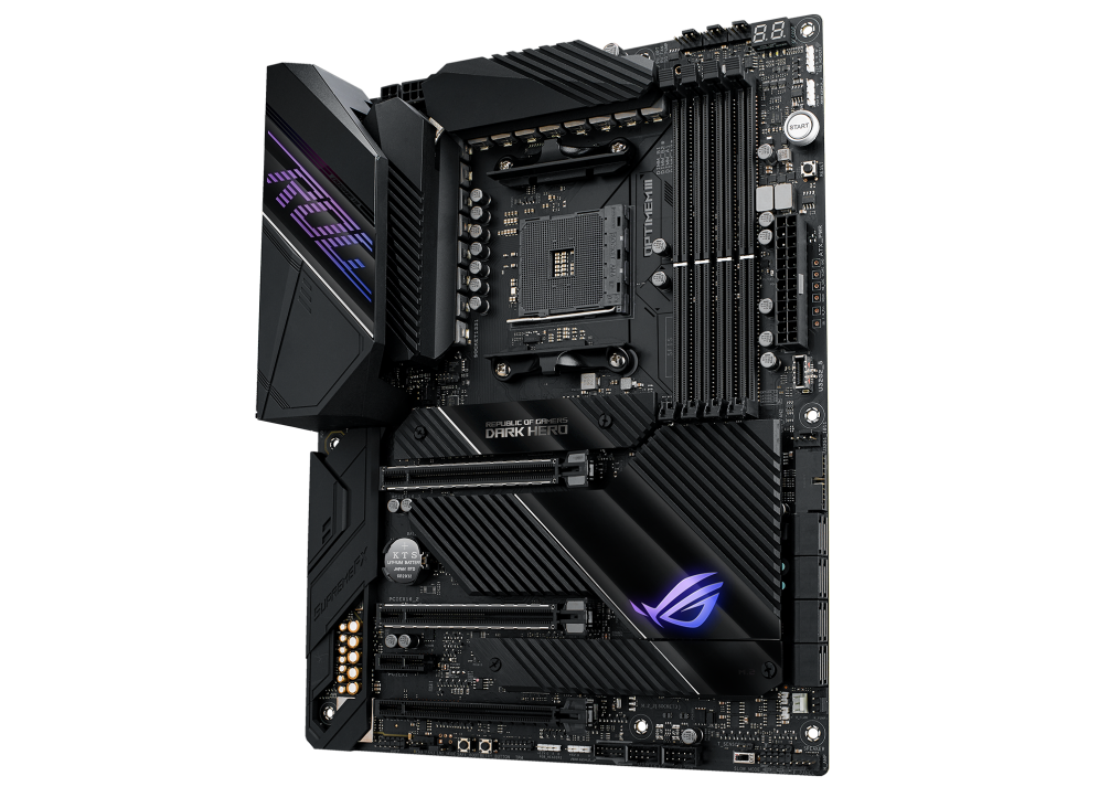 ROG Crosshair VIII Dark Hero angled view from right